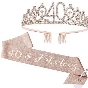 40th birthday tank, crown and sash- NEW!